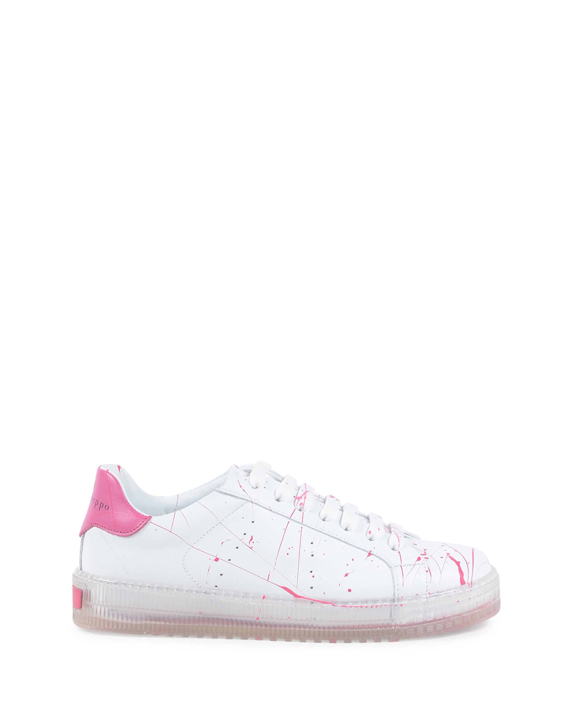Sneaker Splatter - Bianco Fuxia