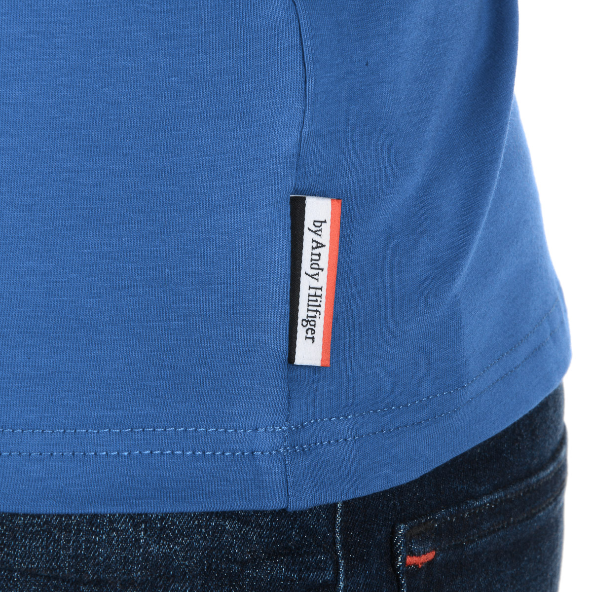 Andrew Charles Maglietta da uomo a maniche corte con scollo a V blu KENAN