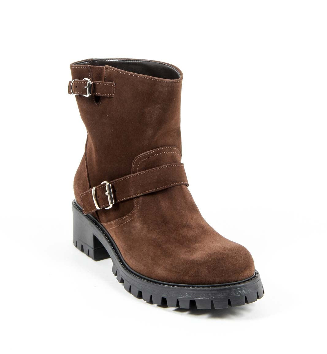 V 1969 Italia Womens Short Boot B1441 VELOUR MARRONE