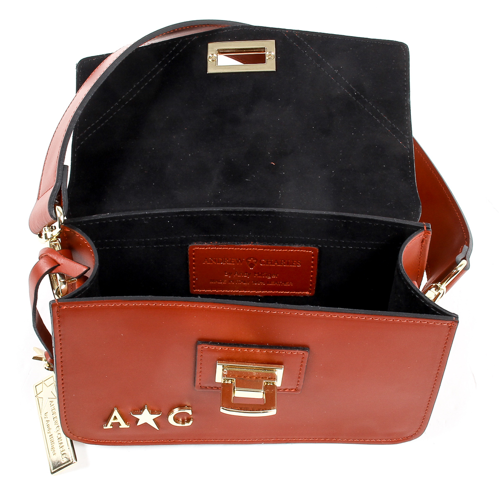 Borsa a mano da donna Andrew Charles rossa CAITLYN