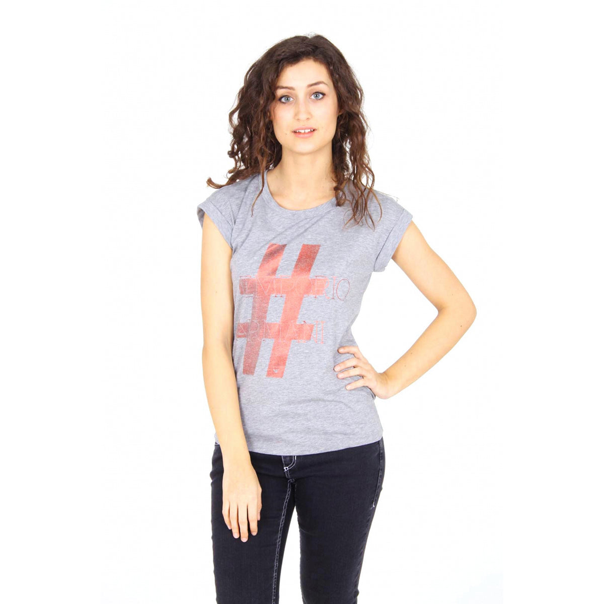 T-shirt da donna Emporio Armani manica corta AGH64 CQ C2