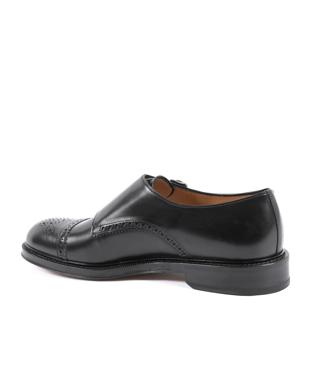 Dee Ocleppo Mens Monk Strap Shoes F3745 ABRASIVATO NERO
