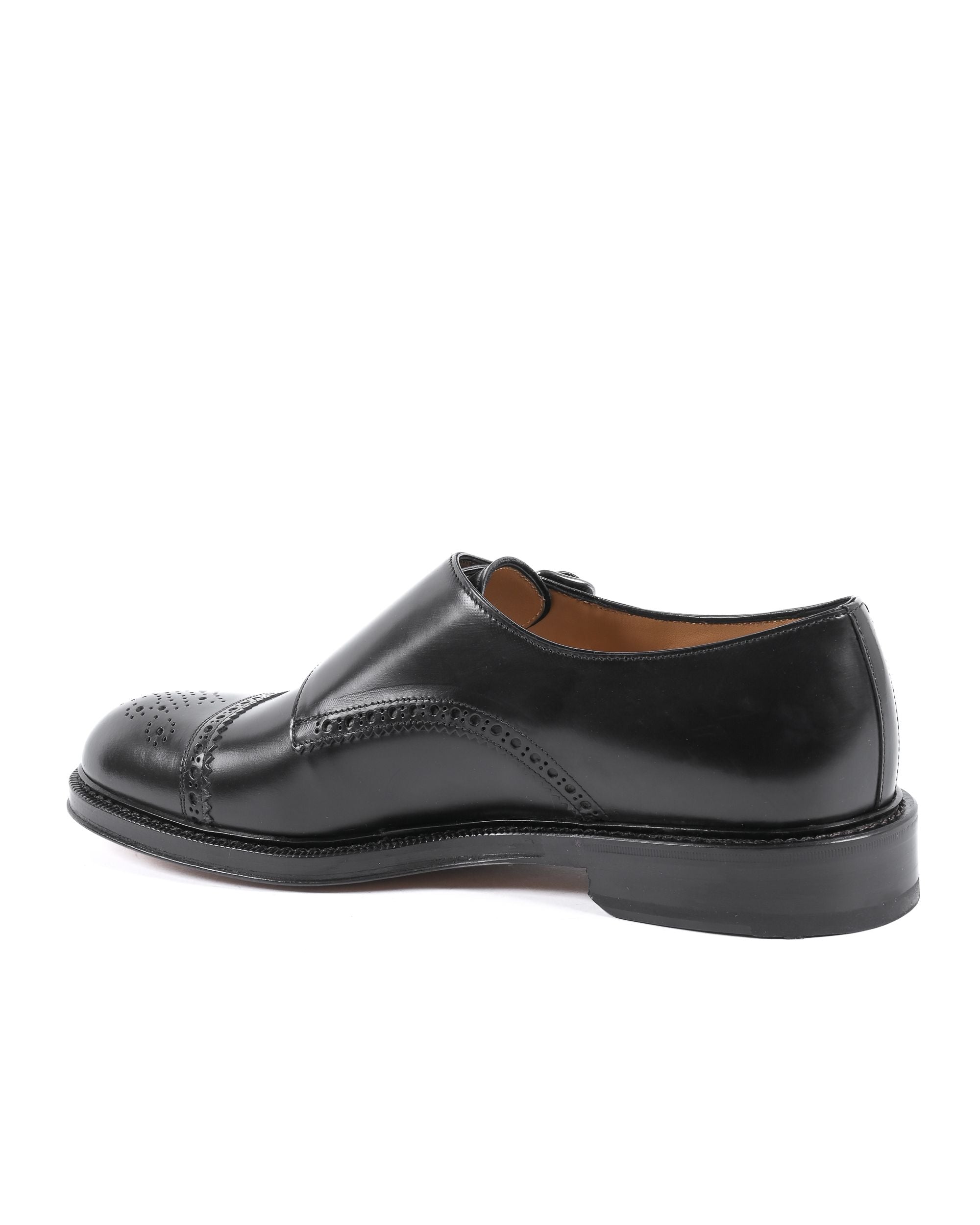 Dee Ocleppo Mens Monk Strap Shoes F3745 ABRASIVATO NERO