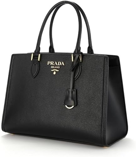Borsa a tracolla Prada in morbida pelle Saffiano nera