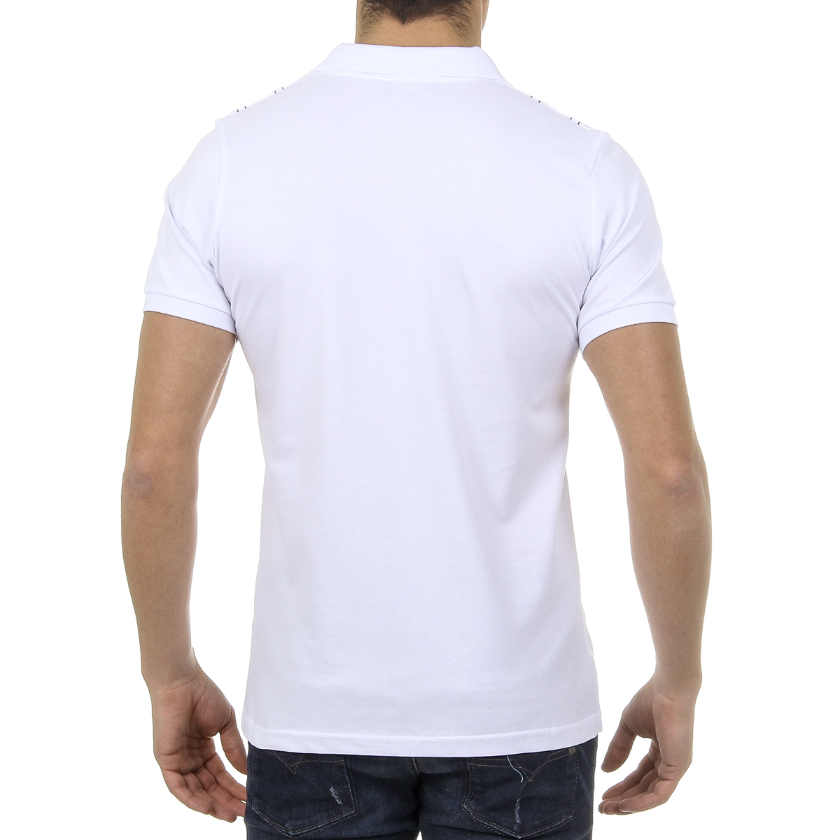 Polo da uomo a maniche corte Ufford & Suffolk Polo Club US008 BIANCO