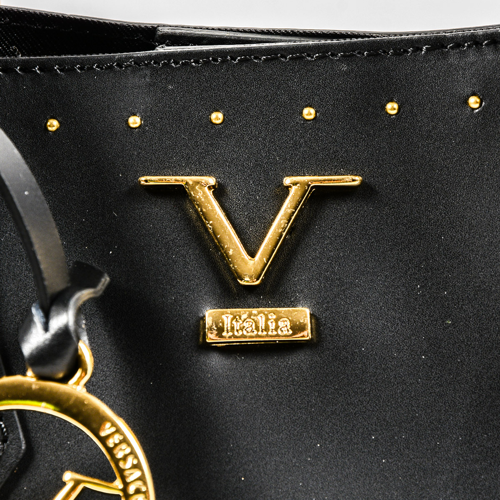 V 1969 Italia Borsa da donna nera CRETA