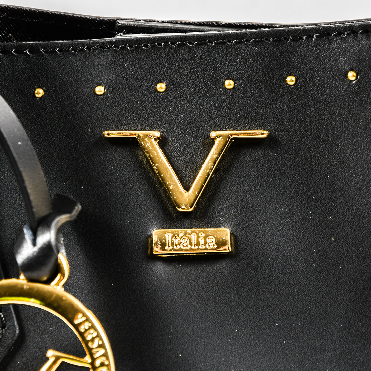 V 1969 Italia Borsa da donna nera CRETA
