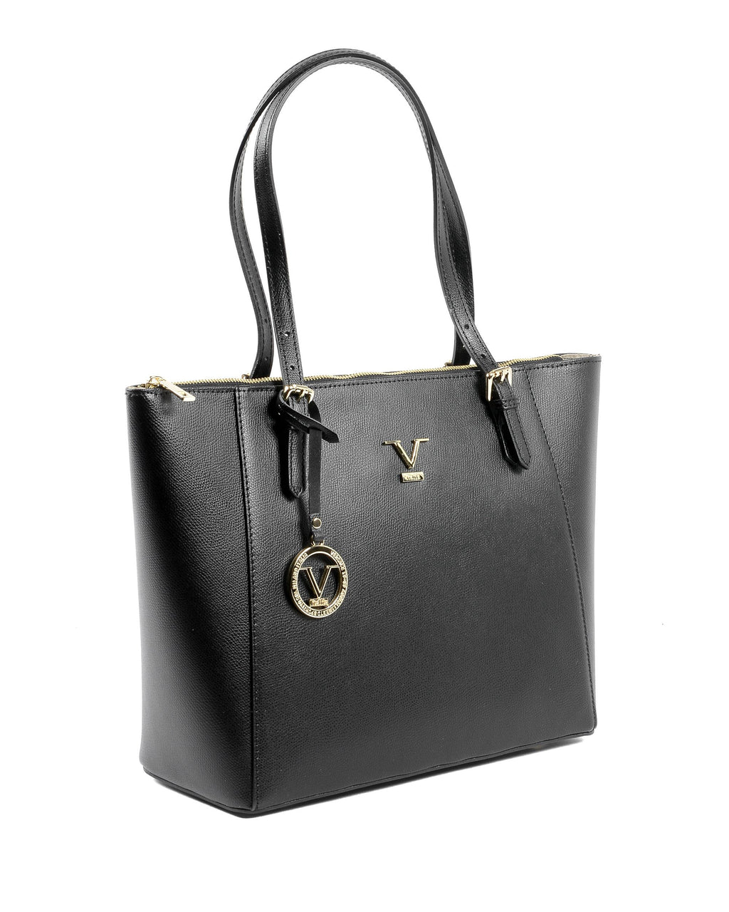 V Italia Borsa a tracolla da donna nera V09 PALMELLATO NERO