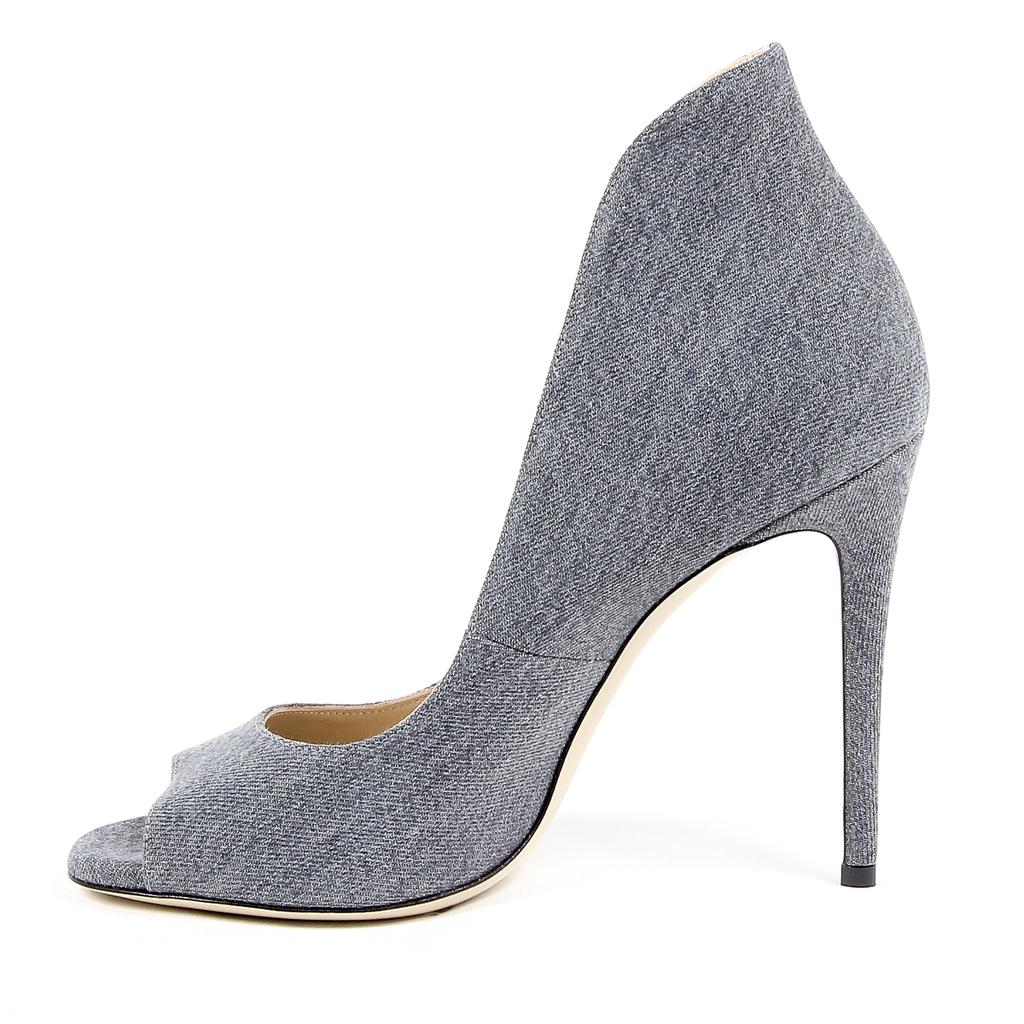 Andrew Charles - Décolleté da donna con punta aperta in denim DAFNE