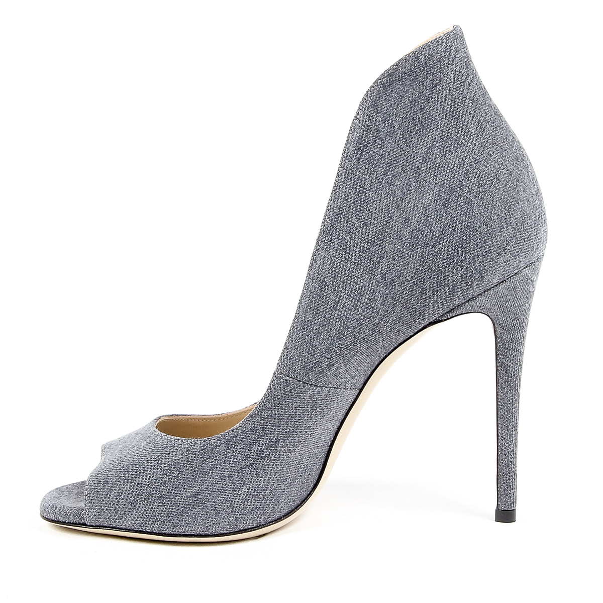 Andrew Charles - Décolleté da donna con punta aperta in denim DAFNE