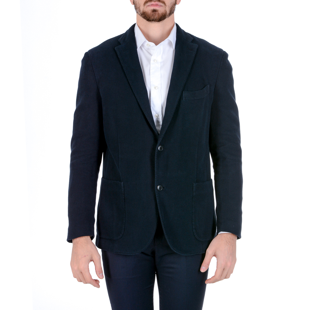 Boglioli Milano Giacca da uomo a maniche lunghe blu scuro