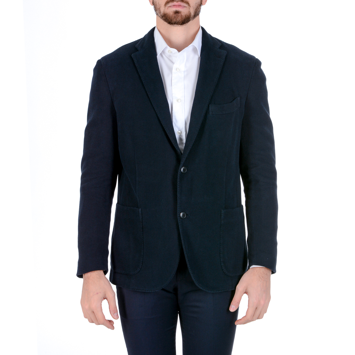 Boglioli Milano Giacca da uomo a maniche lunghe blu scuro
