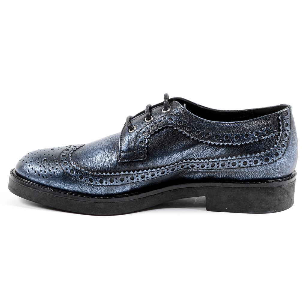 V 1969 Italia Scarpa Brogue Donna Blu TRENTO