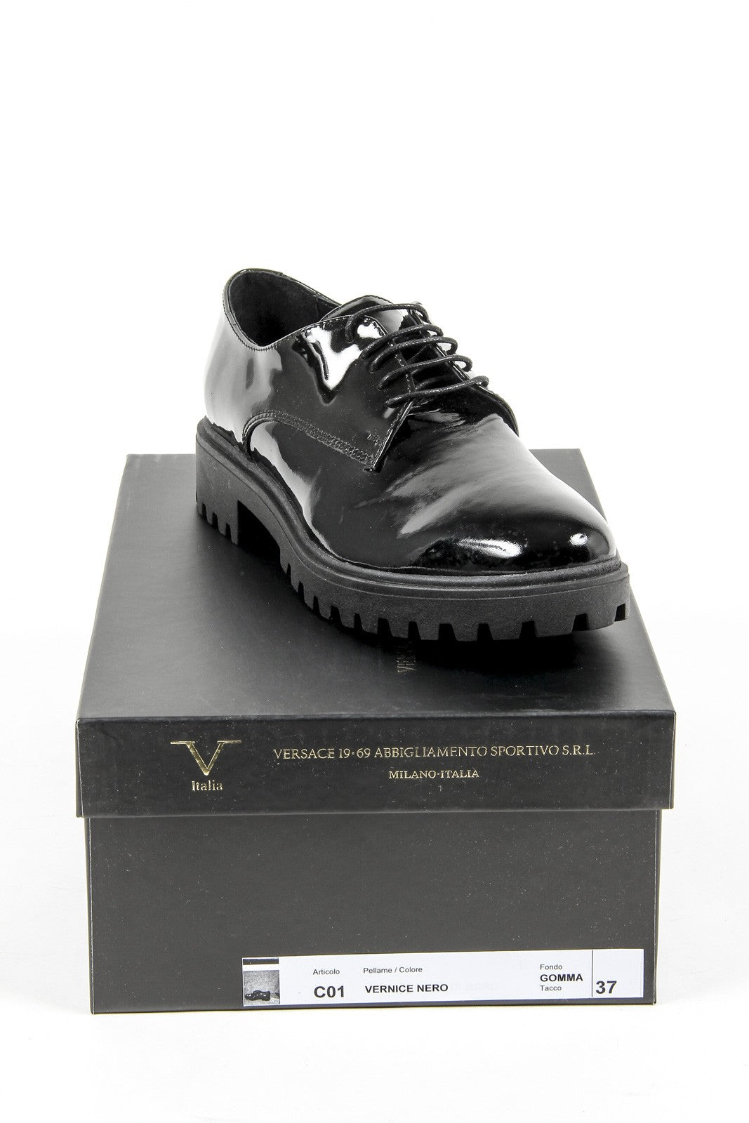 Scarpa stringata da donna V 1969 Italia C01 VERNICE NERO