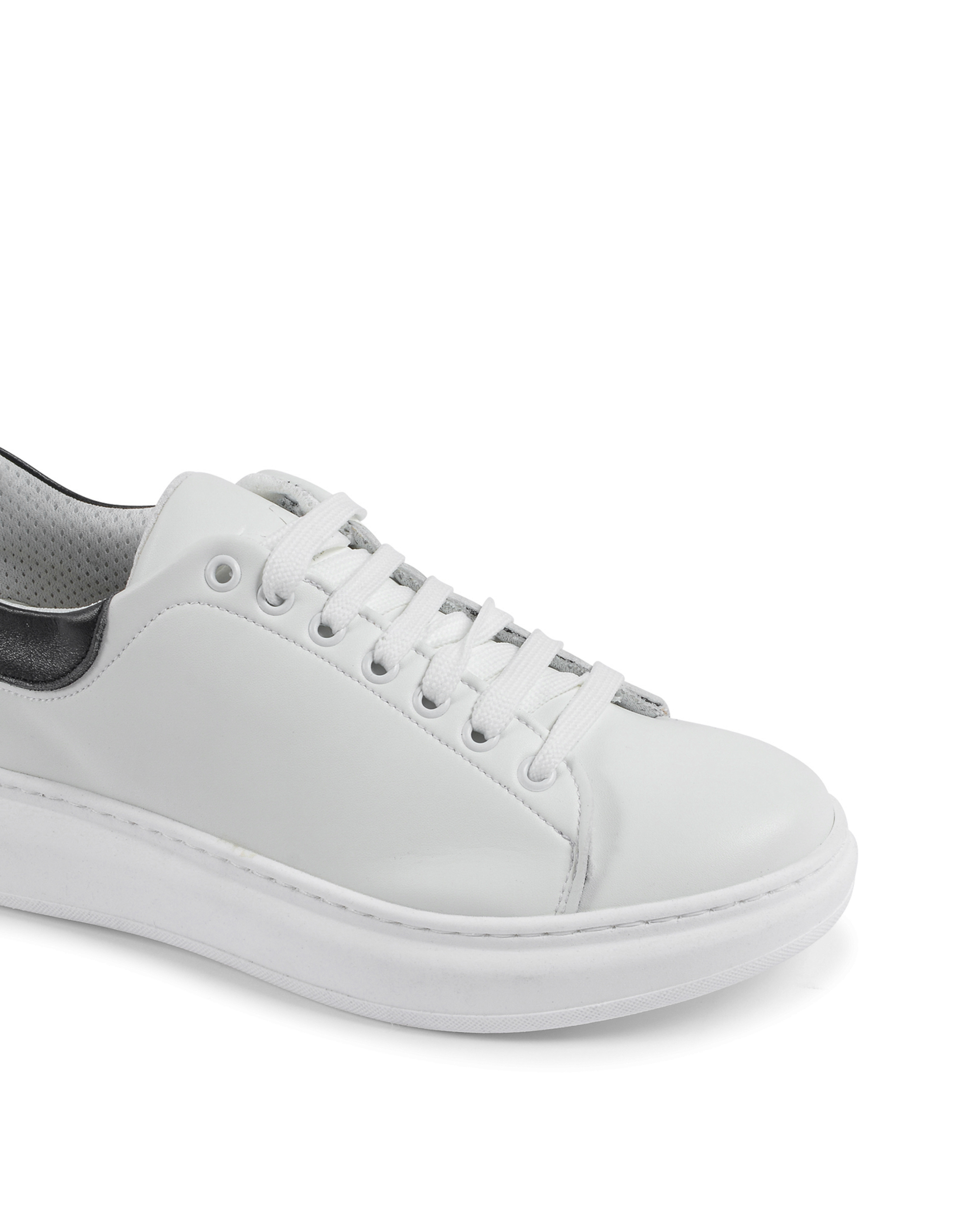 Sneaker Uomo 19V69 Italia Bianco Nero 720 PELLE BIANCO PELLE NERO