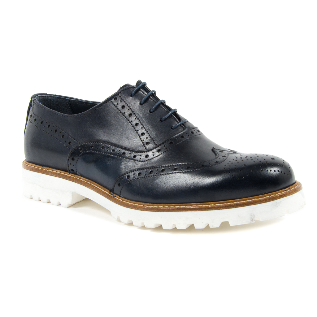 Andrew Charles Scarpa Brogue da Uomo Blu LUIS