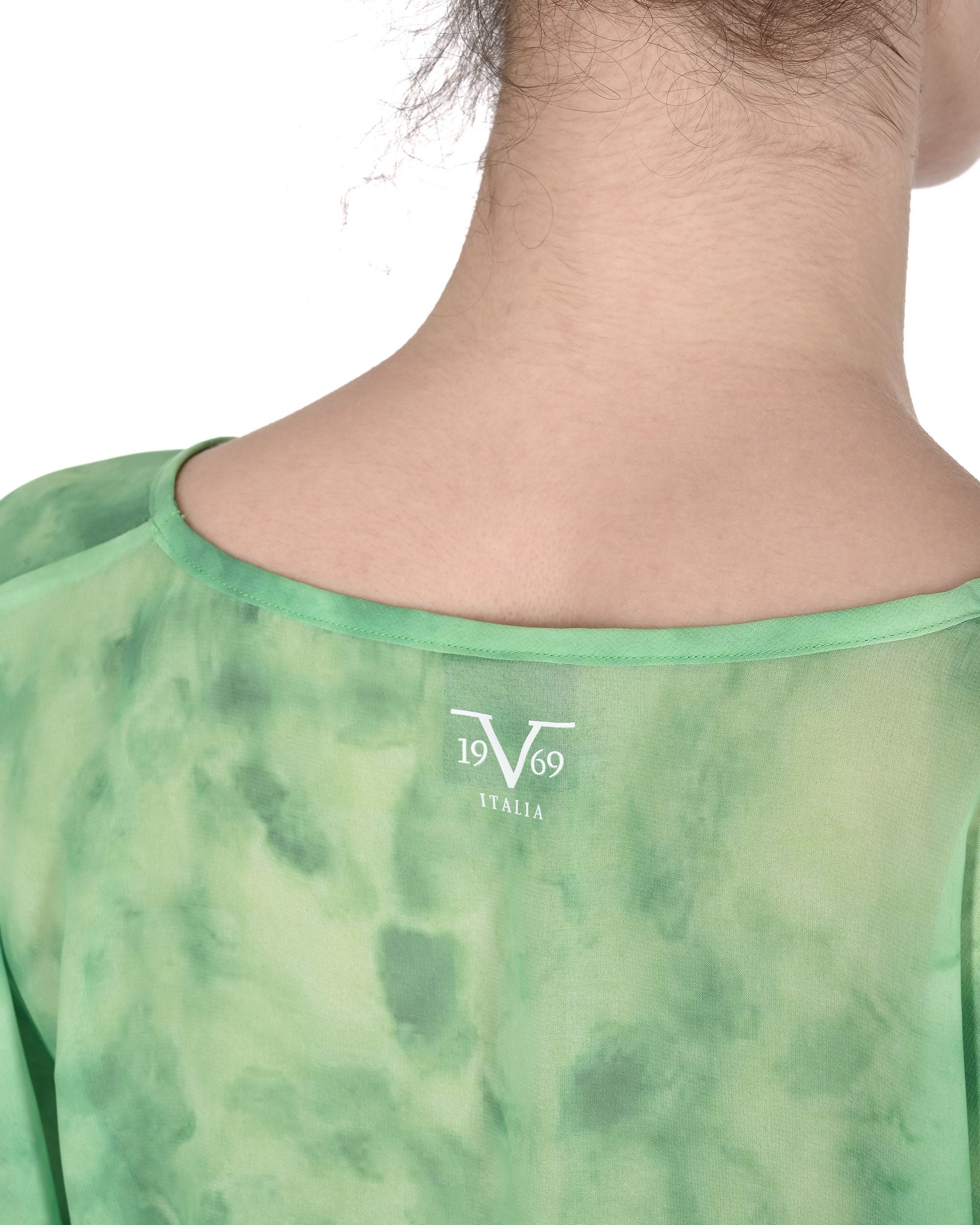 19V69 Italia Costume da bagno da donna in chiffon Caftano VSC1WCU06 VERDE