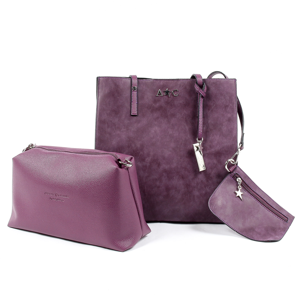 Borsa a mano da donna Andrew Charles viola SERINA