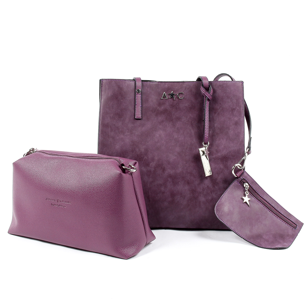 Borsa a mano da donna Andrew Charles viola SERINA