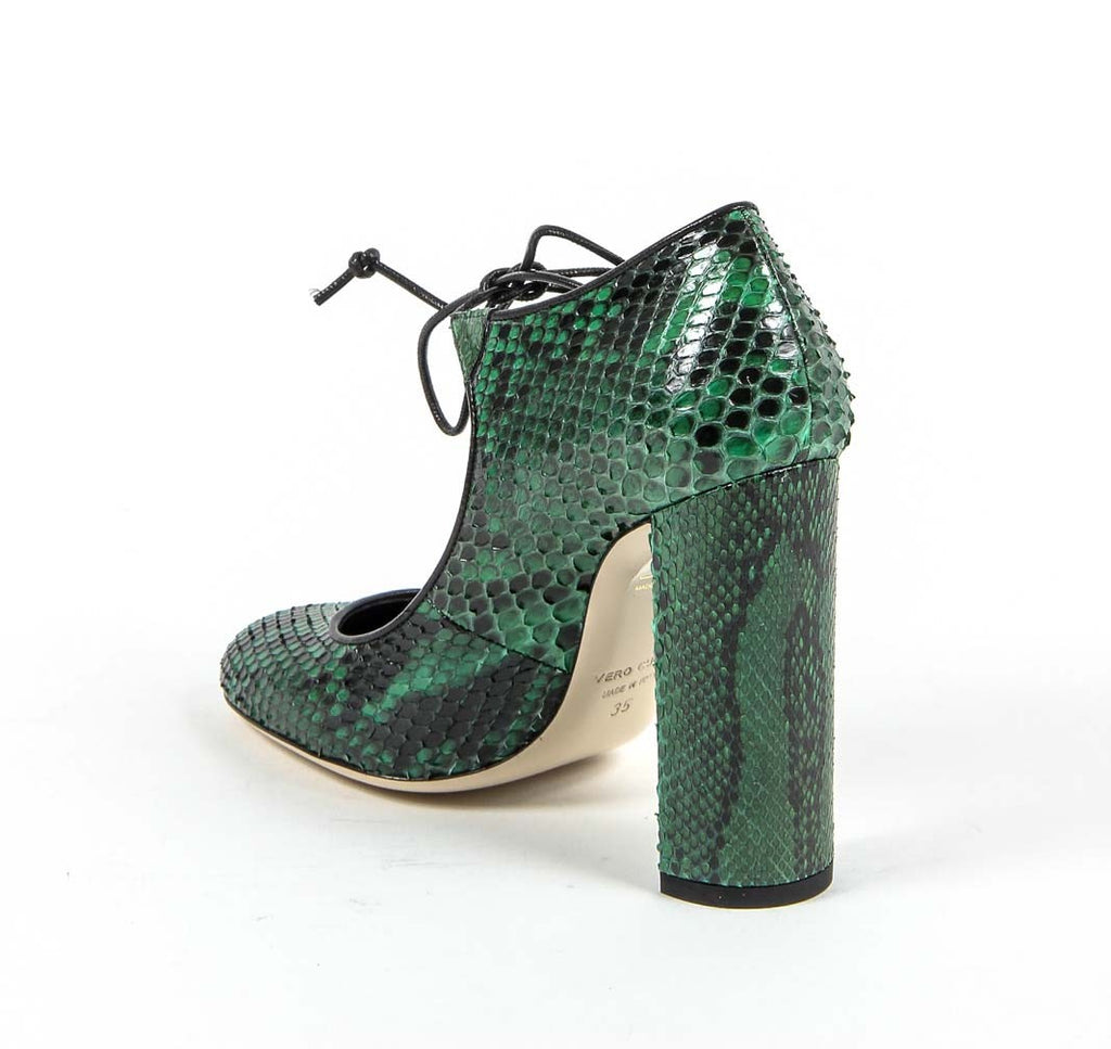 Décolleté con lacci da donna V 1969 Italia 3111302 PITONE VERDE