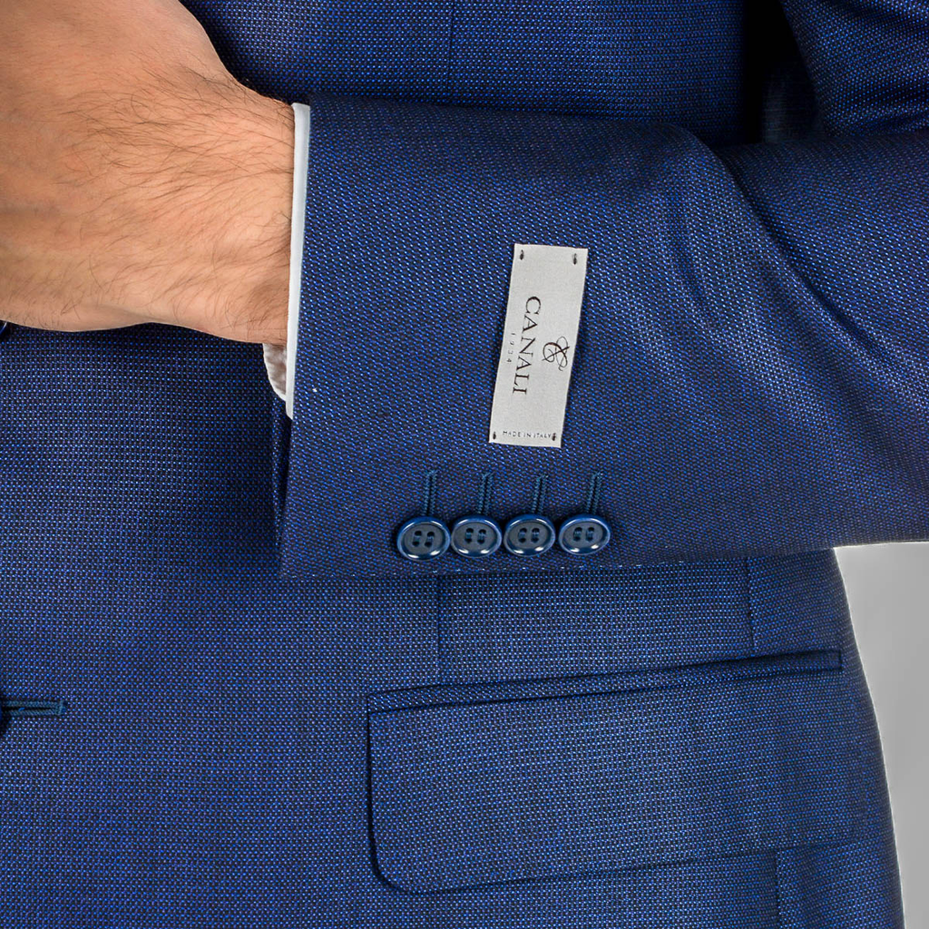 Canali Abito da uomo a maniche lunghe blu resistente all'acqua