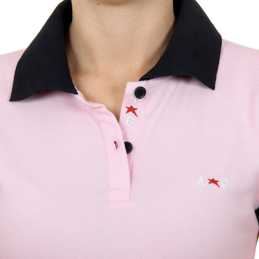 Andrew Charles Polo da donna a maniche corte rosa NIA