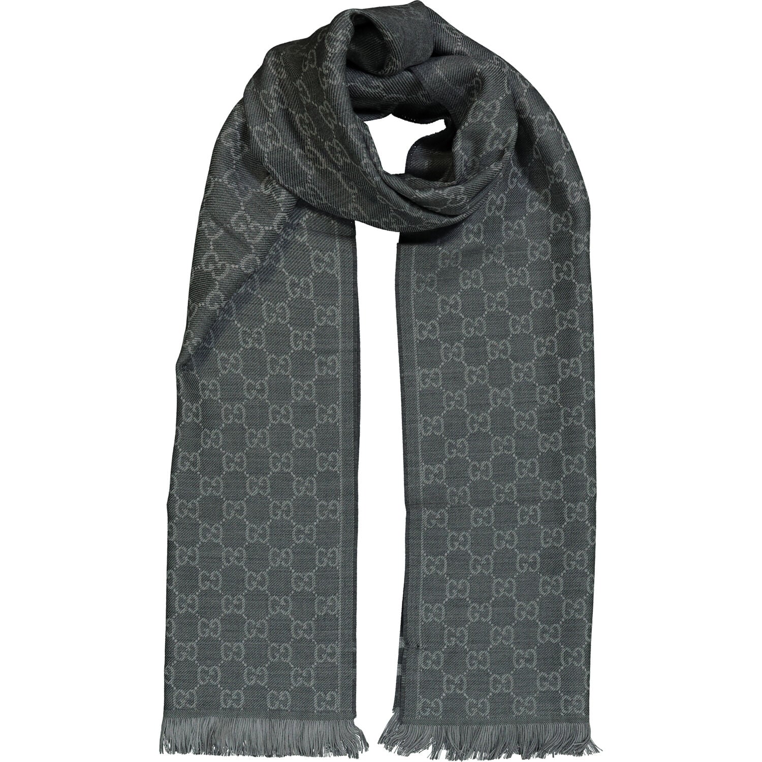 Sciarpa Gucci uomo 33x180 grigio