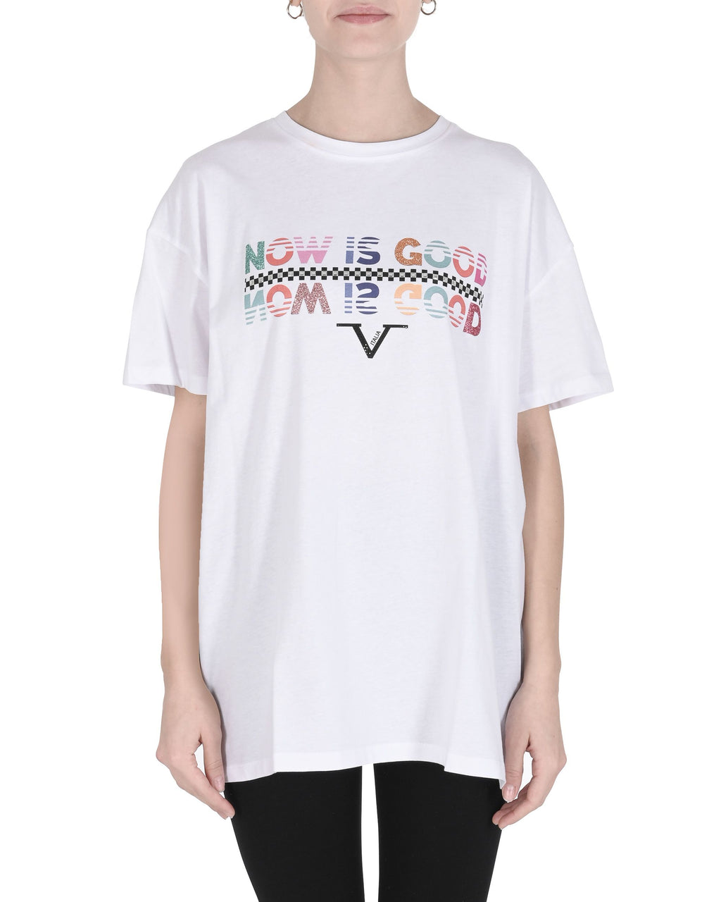 19V69 Italia T-shirt da donna NOW IS GOOD WHITE