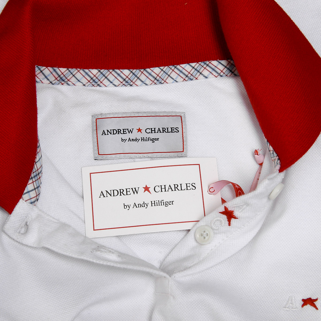 Andrew Charles Polo da donna a maniche corte bianca NIA
