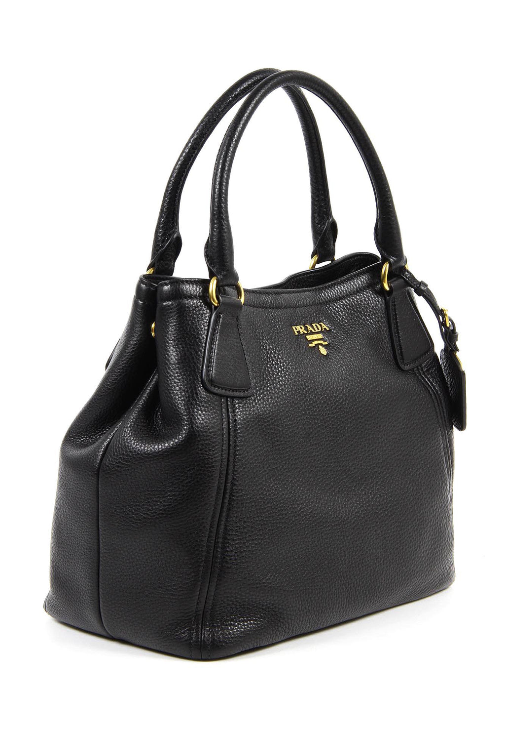 Borsa tote hobo Prada BN2534 Nero Vitello Daino