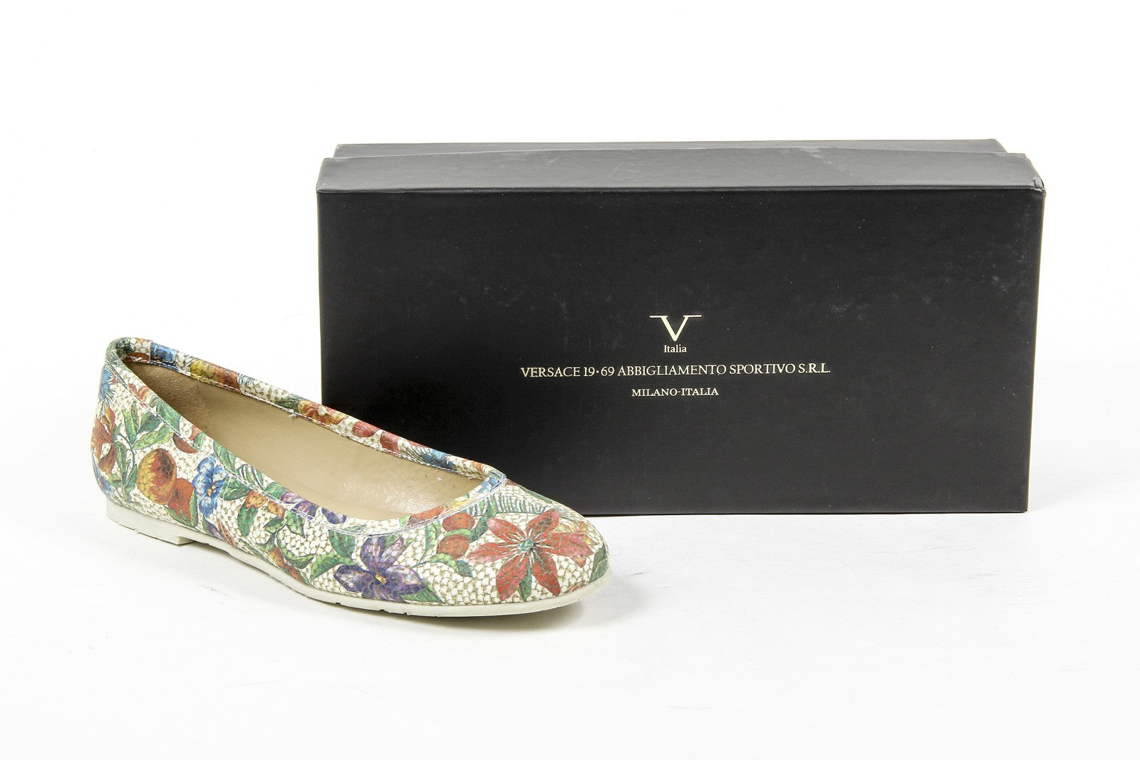 V 1969 Italia Ballerina da donna E08 FIORI OSSO