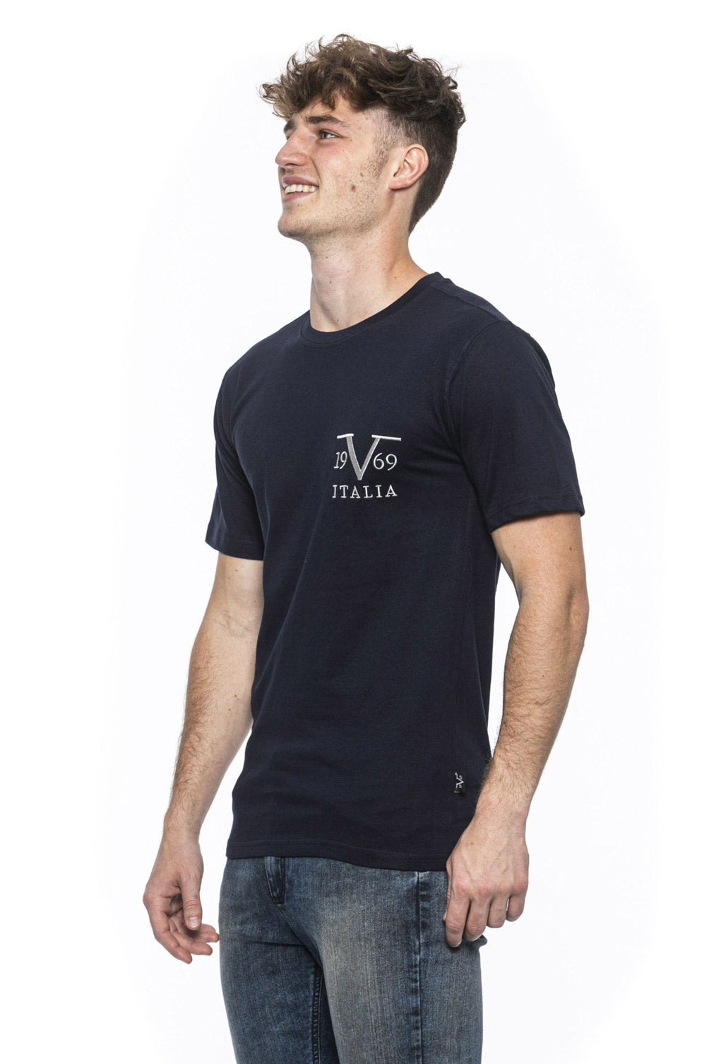 19V69 Italia T-Shirt Uomo Blu TROY NAVY BLUE