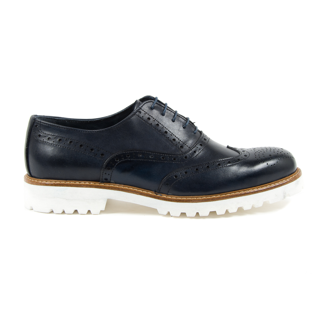 Andrew Charles Scarpa Brogue da Uomo Blu LUIS