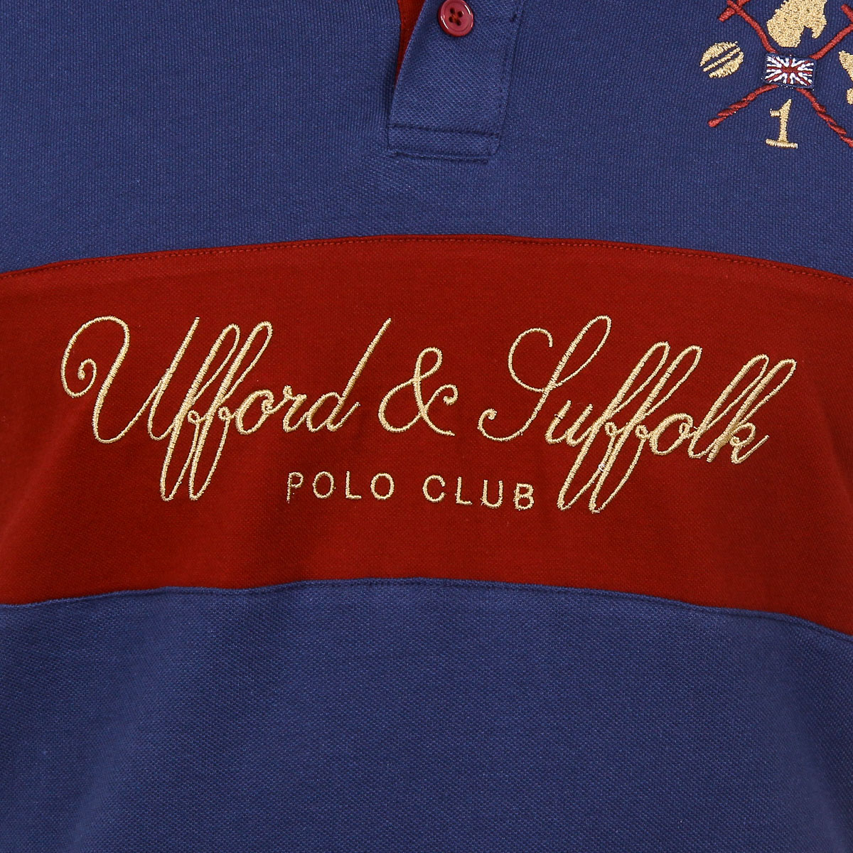 Polo da uomo a maniche corte Ufford & Suffolk Polo Club US002 BLU NAVY