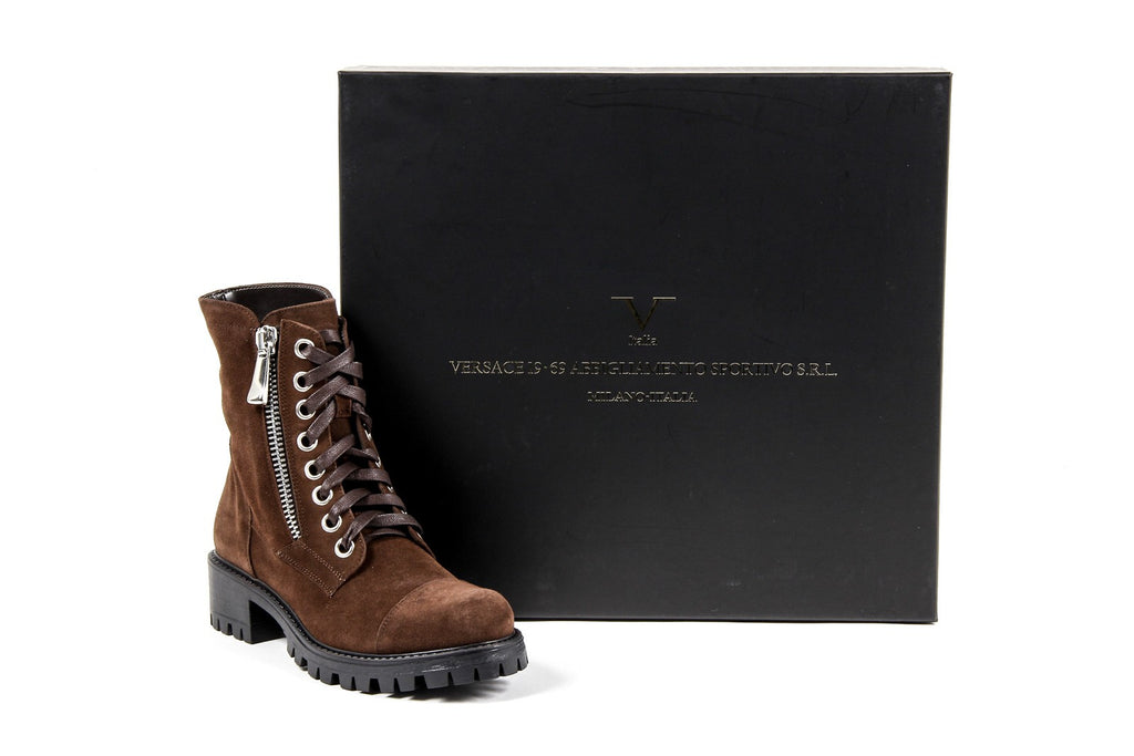 V 1969 Italia Womens Short Boot B1476 VELOUR T. MORO