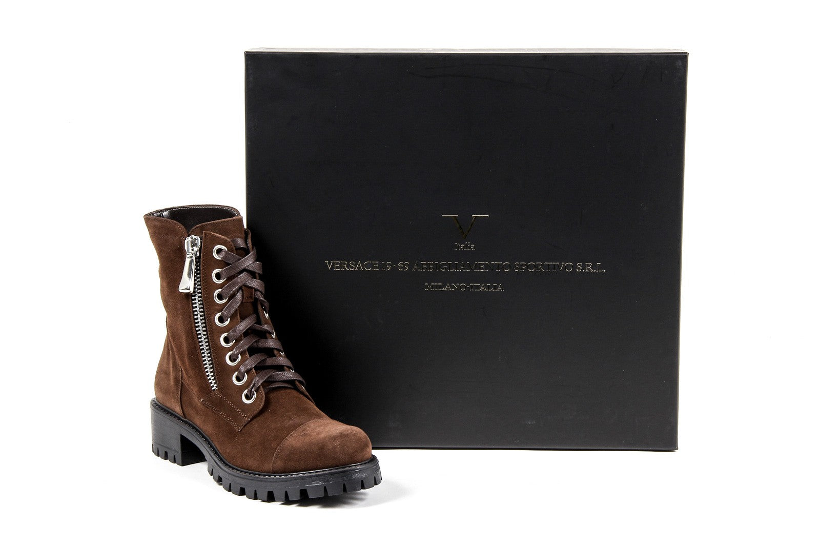 V 1969 Italia Womens Short Boot B1476 VELOUR T. MORO
