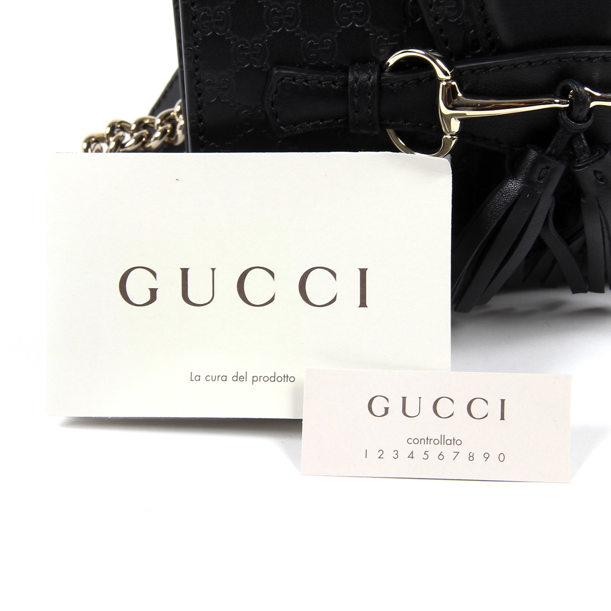 Borsa a mano da donna Gucci GG Guccissima nera 449636 1000
