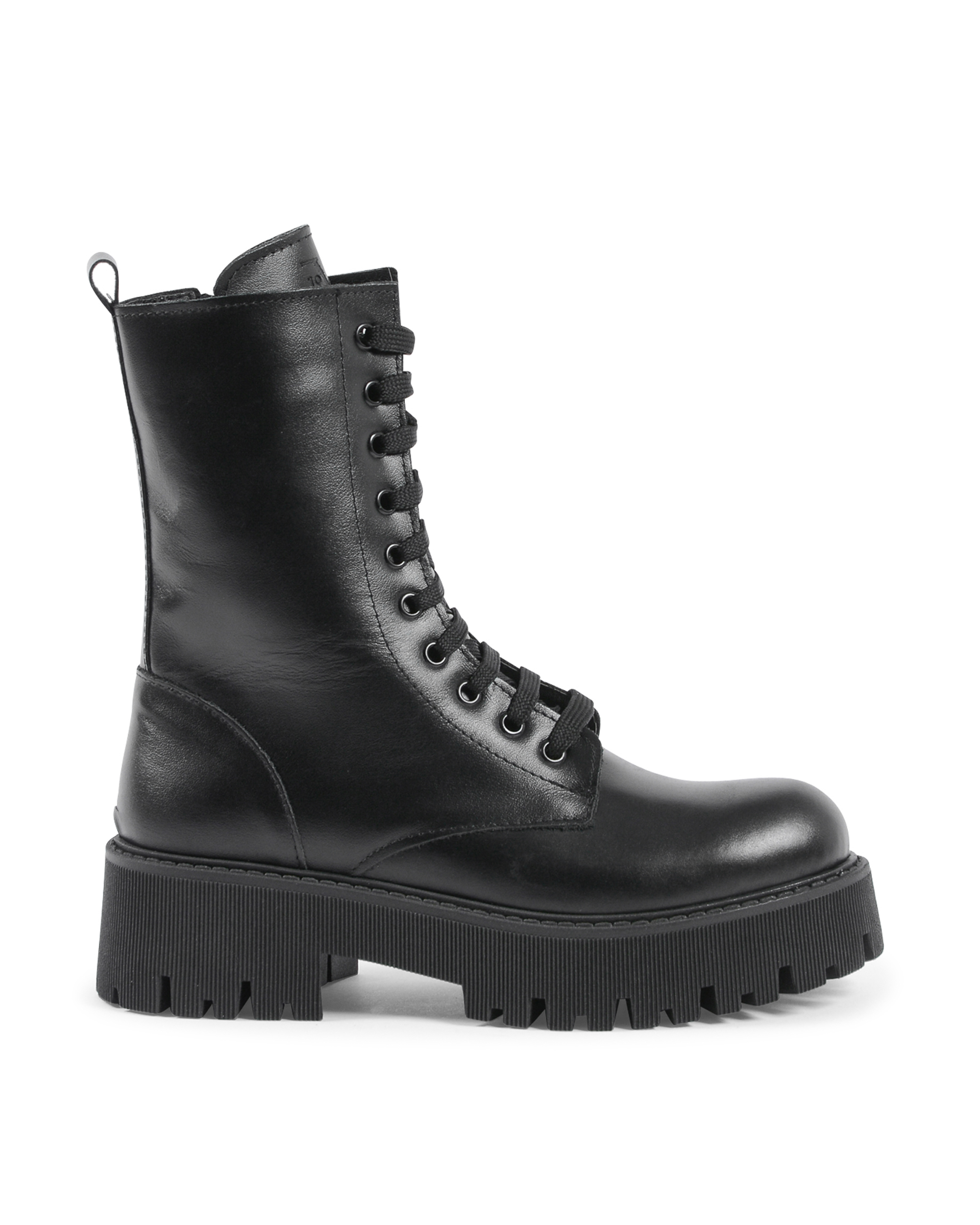 19V69 Italia Womens Short Boot Black 10-V VITELLO NERO