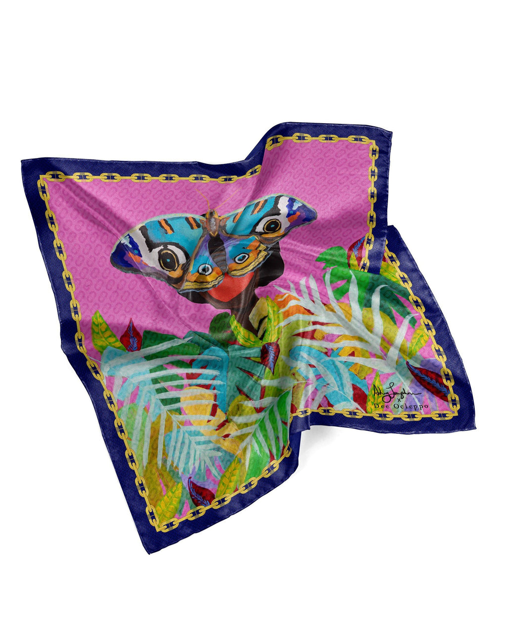 Sciarpa in seta italiana Dee X Ashley Longshore
