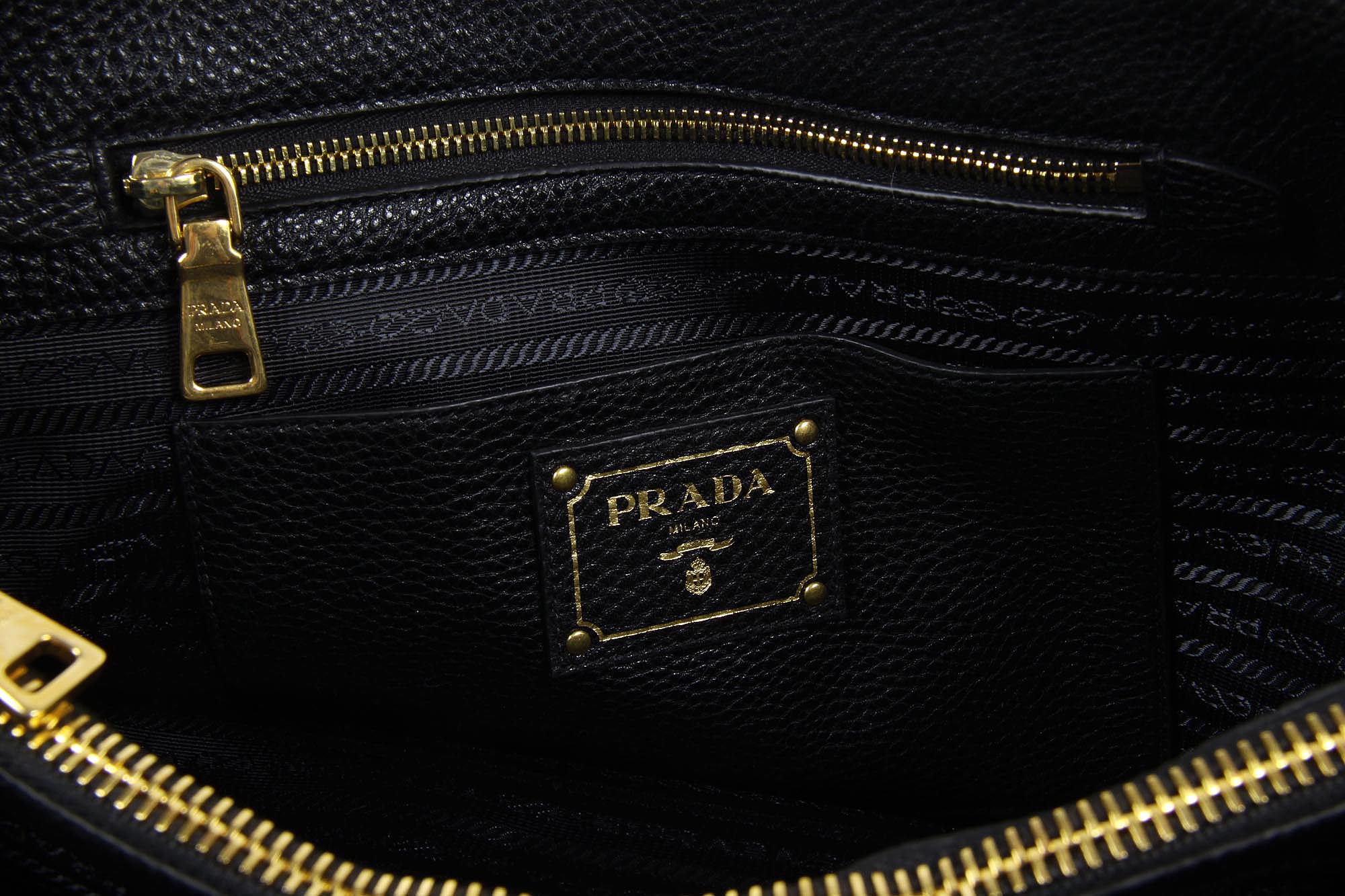 Borsa shopping Prada BN2794 Nero Vitello Daino