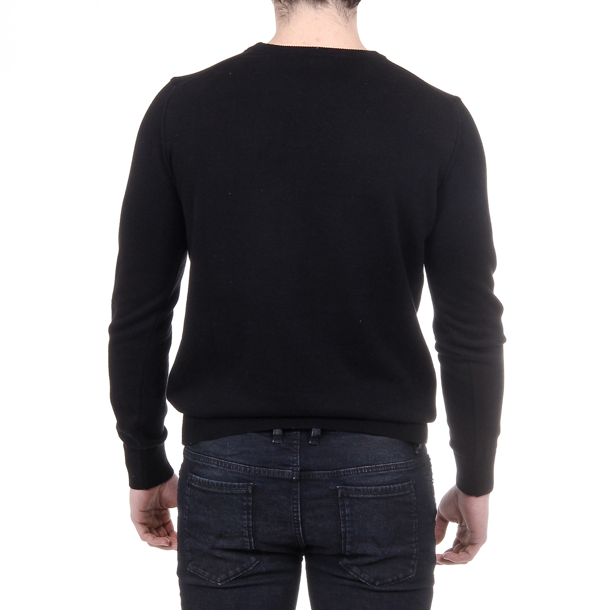 V 1969 Italia Maglione da uomo a maniche lunghe con scollo tondo