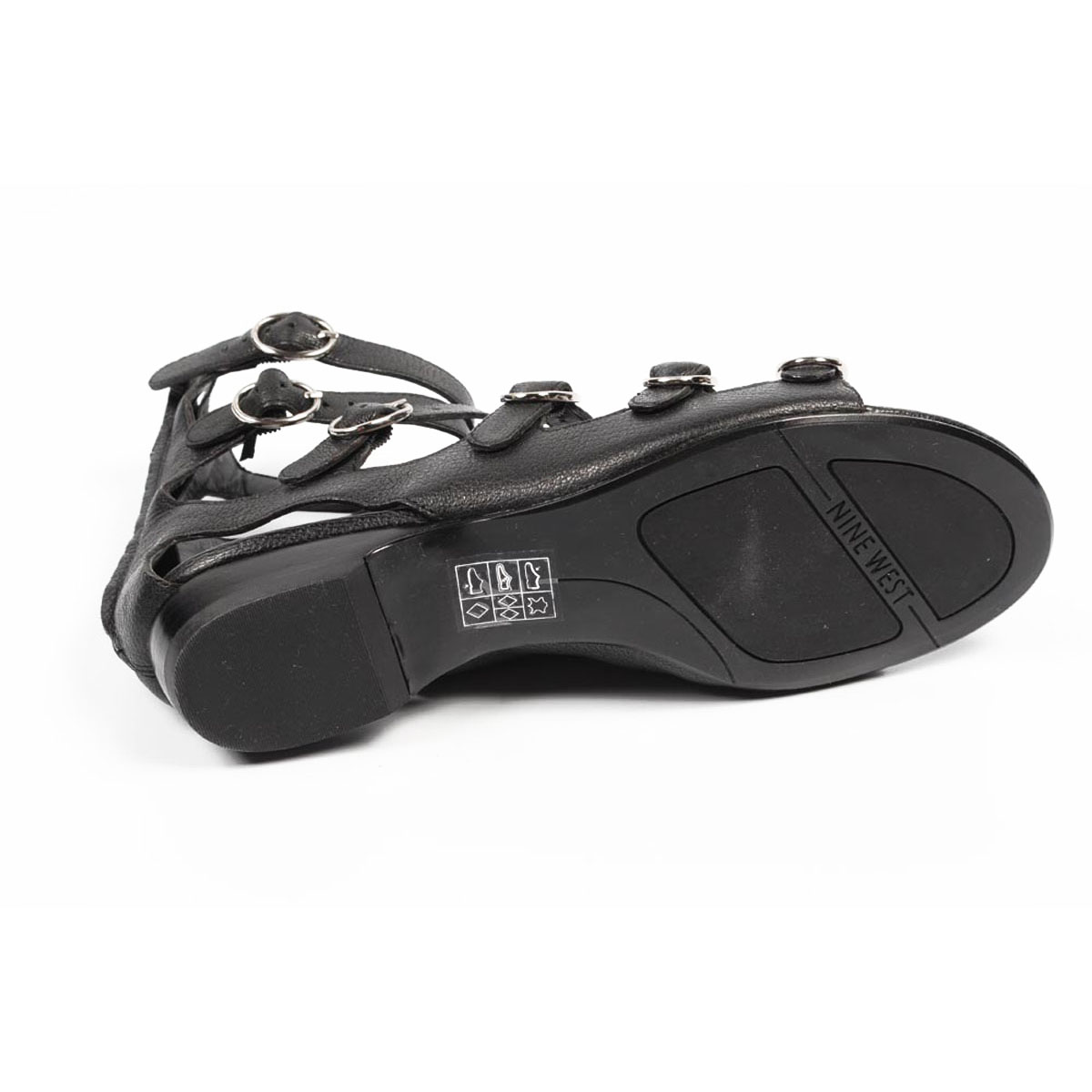 Sandalo gladiatore da donna Nine West NWUSMAN NERO