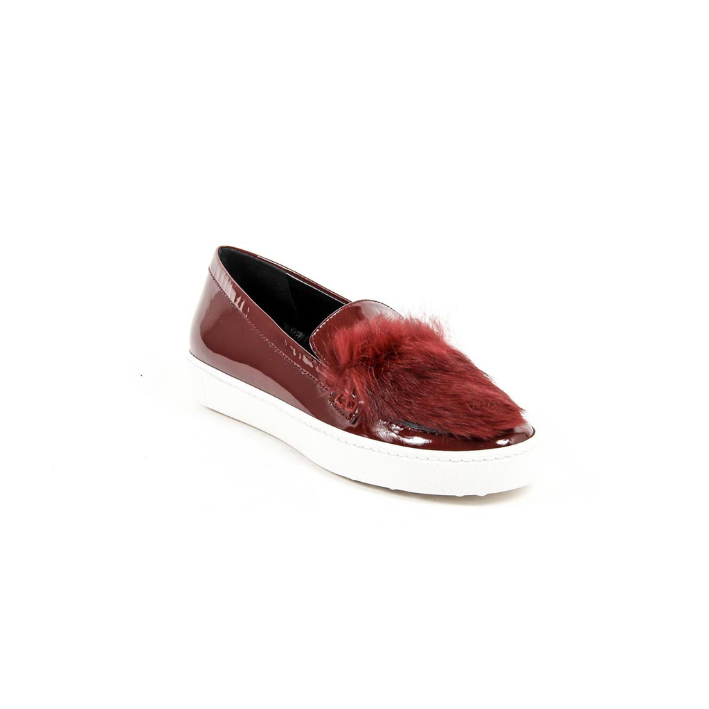V 1969 Italia Womens Slip On Sneaker 312095 VER BORDEAUX-PELO BORDEAUX