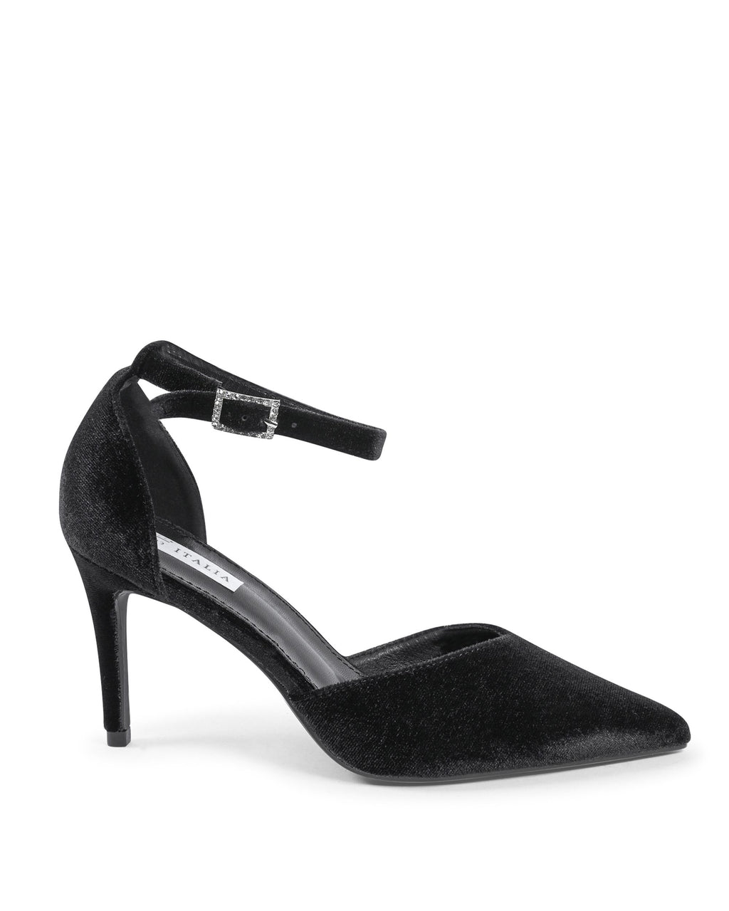 19V69 Italia Scarpe da donna con cinturino alla caviglia nere F0110 NERO