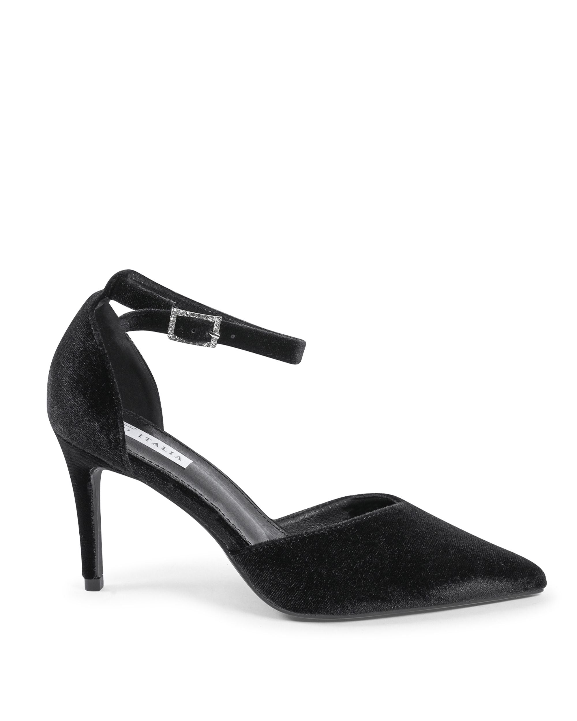 19V69 Italia Scarpe da donna con cinturino alla caviglia nere F0110 NERO