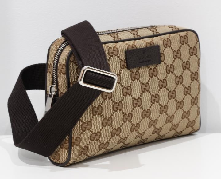 Borsa a marsupio Gucci con cintura beige marrone