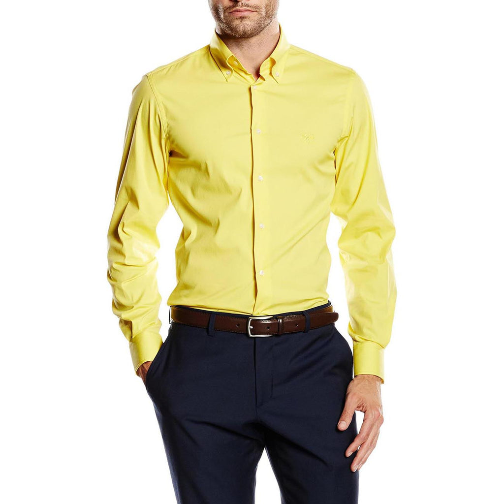 Camicia da uomo slim fit con bottoni e collo alto V 1969 Italia SBD65