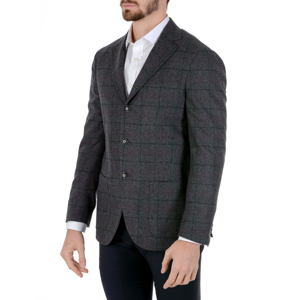Barba Napoli Giacca Uomo Maniche Lunghe Grigio