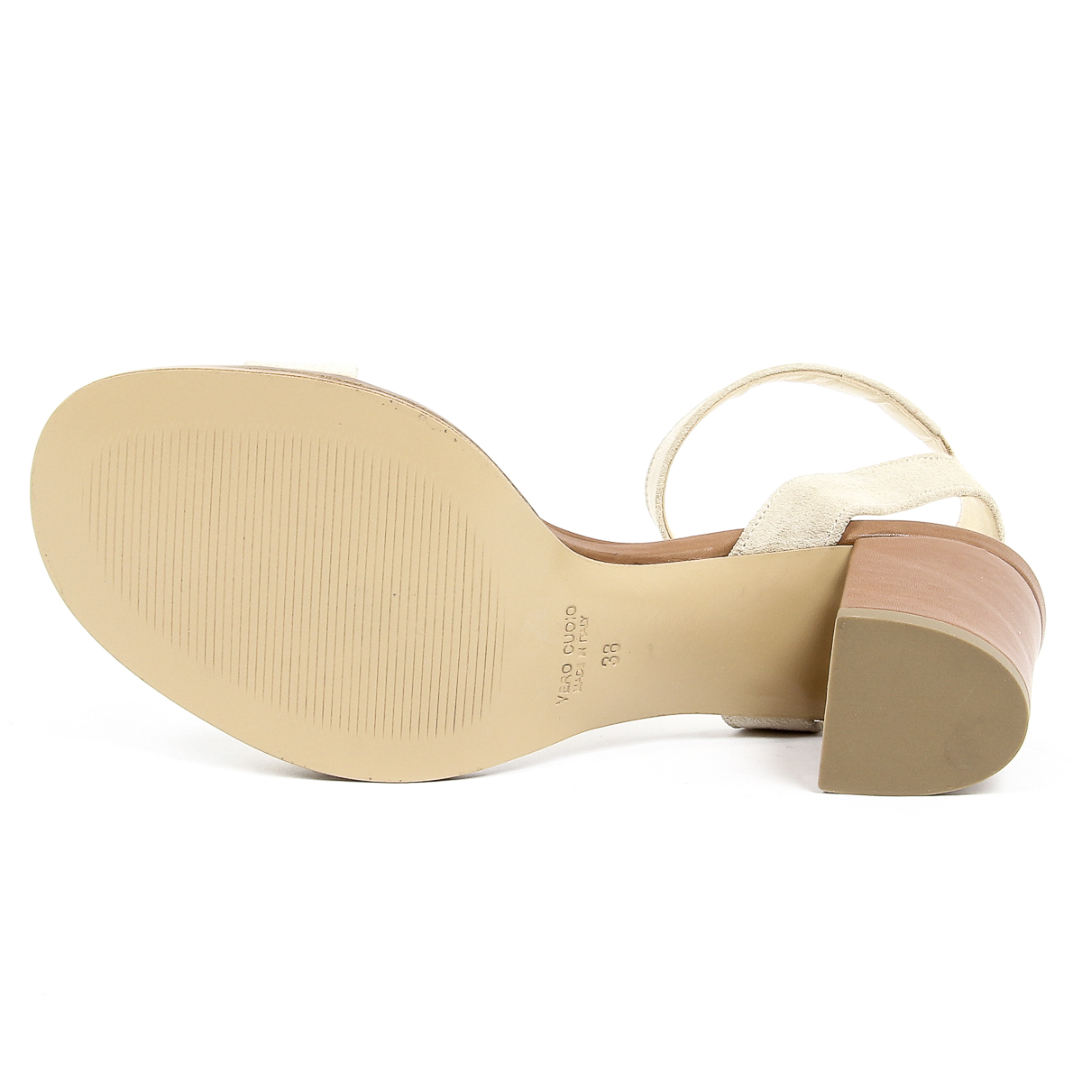V 1969 Italia Sandalo con cinturino alla caviglia da donna Beige ANNA