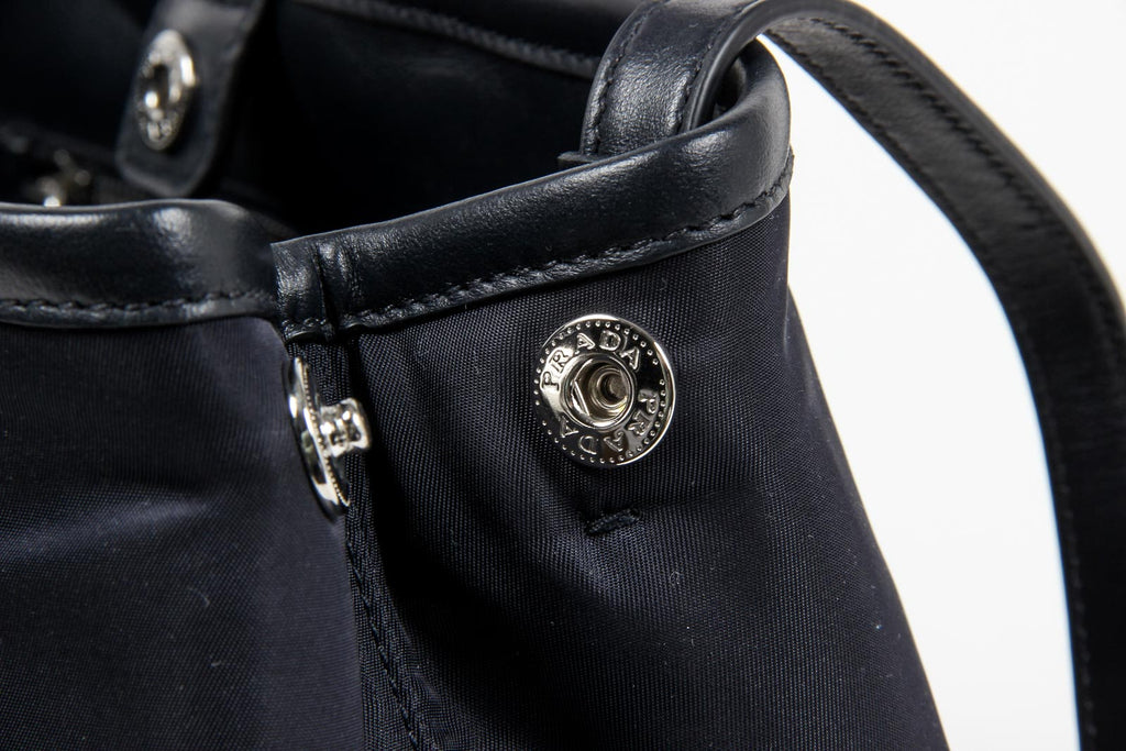 Borsa a mano Prada da donna BN1841 in tessuto e vitello morbido